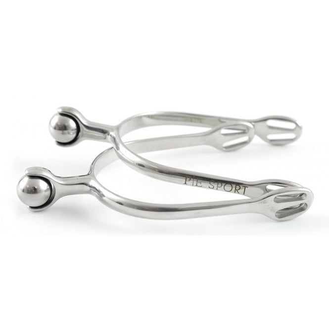 The Premier Equine Stainless Steel Roller Ball Spurs in Silver#Silver