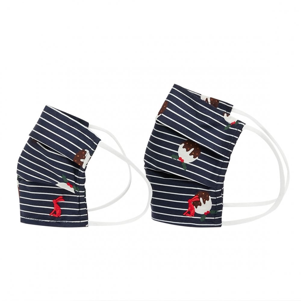 Joules Christmas Family 6-Pack of Face Masks in Stripe#Stripe