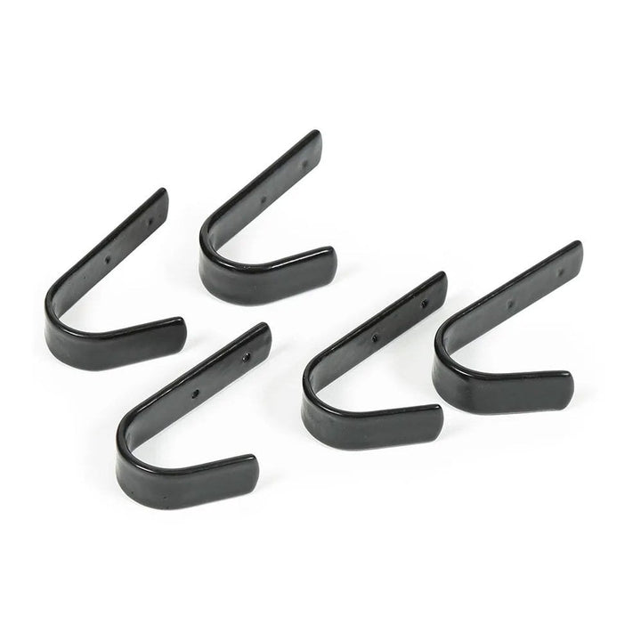The Shires Ezi-Kit Stable Hooks Small Set of 5 in Black#Black