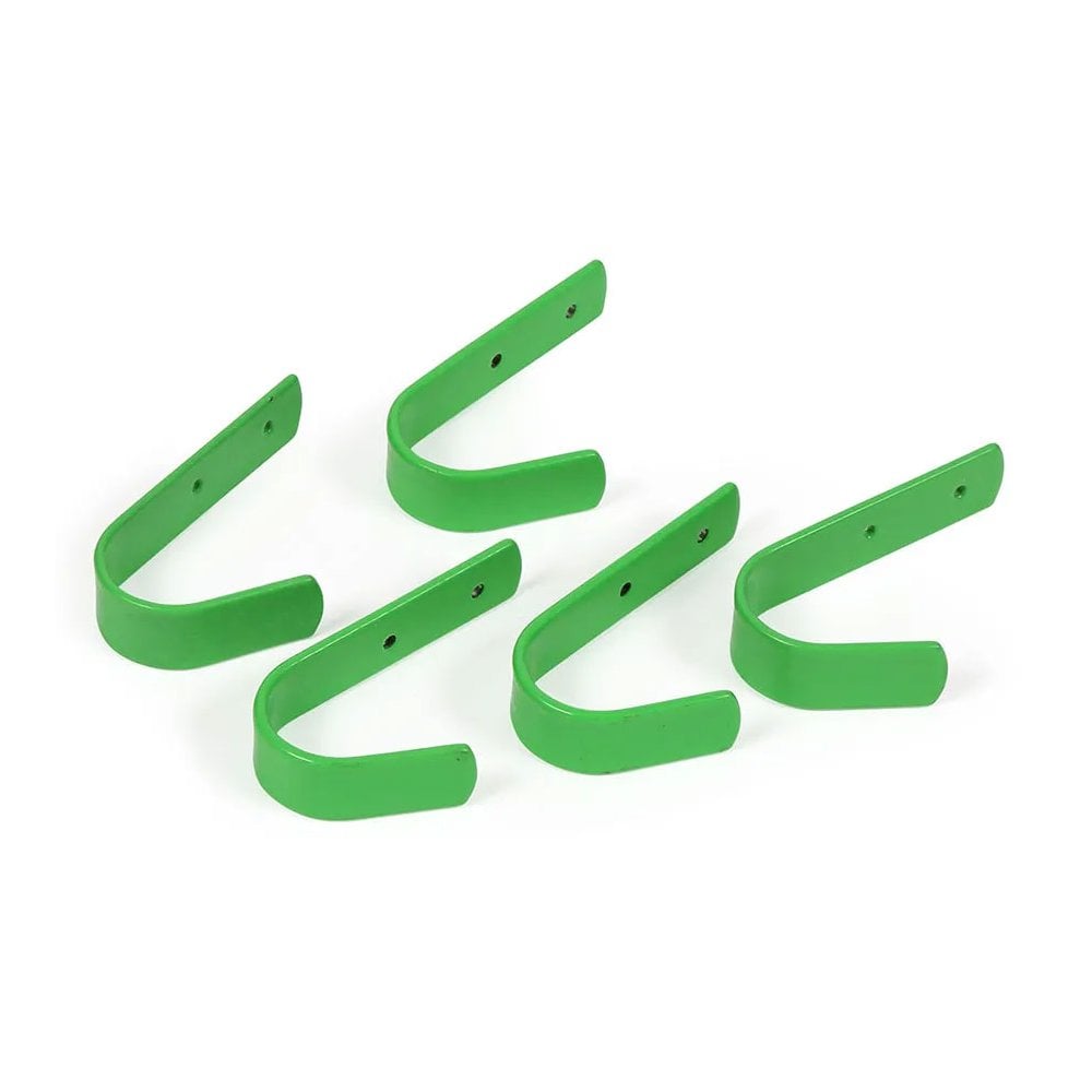 The Shires Ezi-Kit Stable Hooks Small Set of 5 in Green#Green