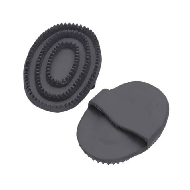 The Shires Ezi-Groom Rubber Curry Comb in Black#Black