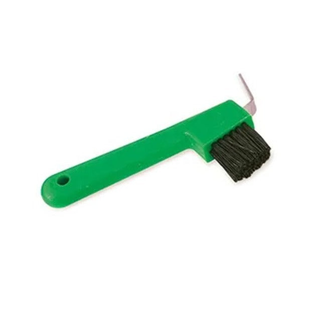 The Shires Ezi-Groom Hoof Pick/brush in Lime#Lime