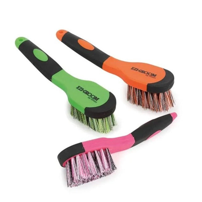 The Shires Ezi-Groom Grip Bucket Brush in Orange#Orange