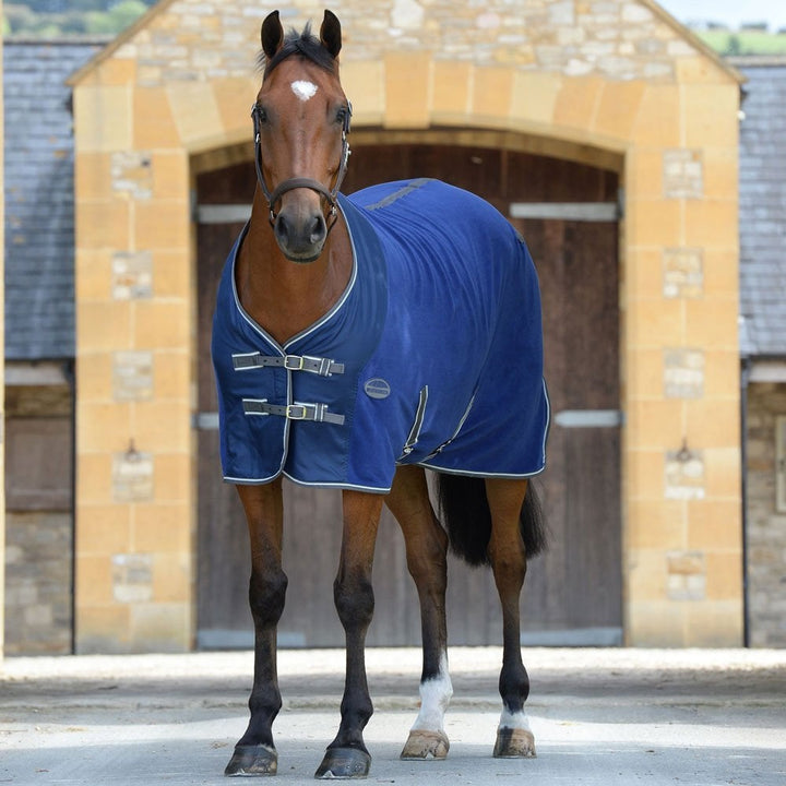 The Weatherbeeta Standard Fleece Cooler Rug in Dark Blue#Dark Blue