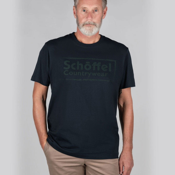 The Schoffel Mens Heritage T-Shirt in Navy#Navy