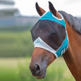 Shires Fine Mesh Fly Mask With Ear Holes#Turquoise