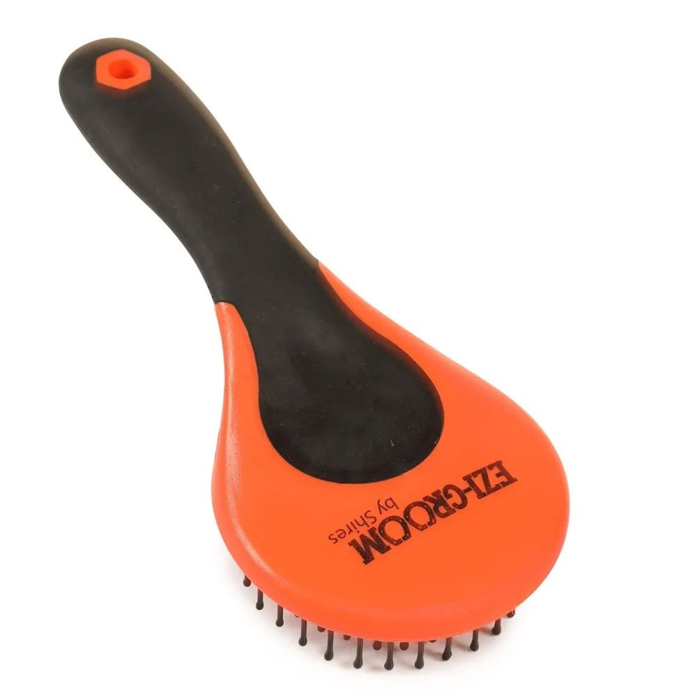 The Shires Ezi-Groom Grip Mane & Tail Brush in Orange#Orange