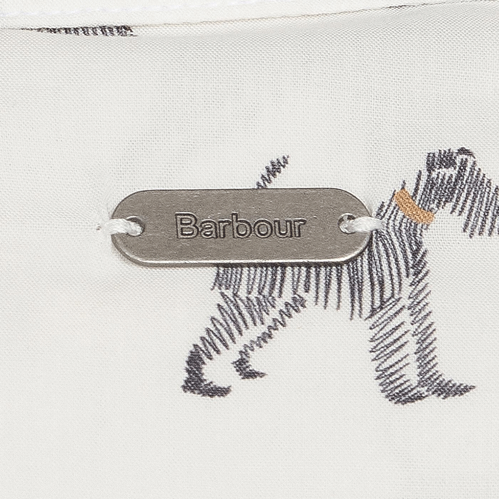Tag Detail view of the Barbour Ladies Safari Dog Print Shirt
