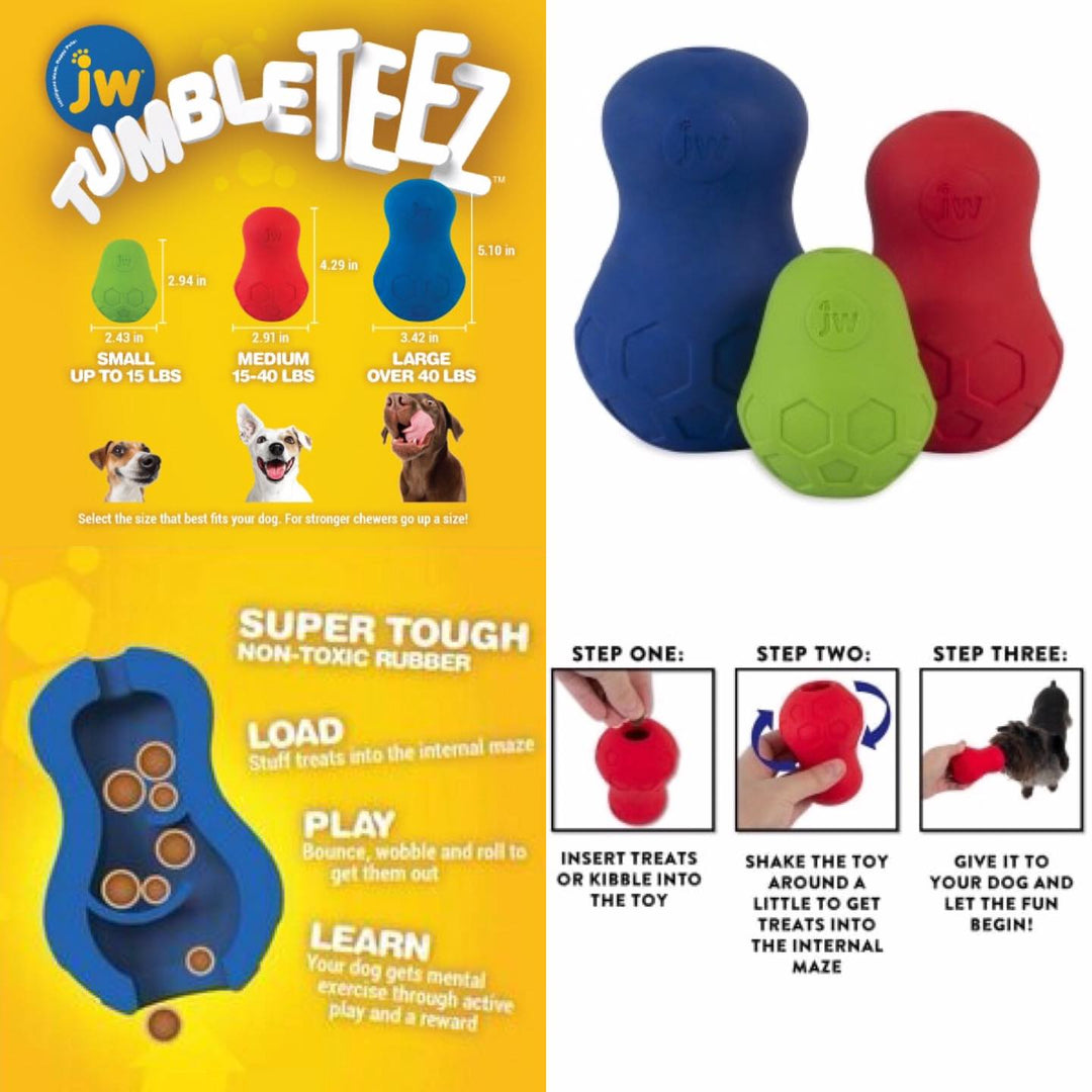 JW Tumble Teez Dog Treat Dispensing Toy