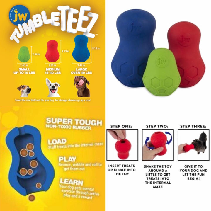 JW Tumble Teez Dog Treat Dispensing Toy