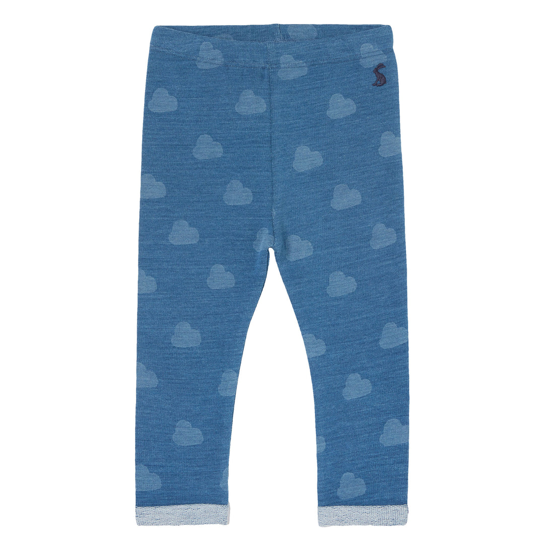 The Joules Baby Girls Minnie Print Denim Leggings in White Print#White Print