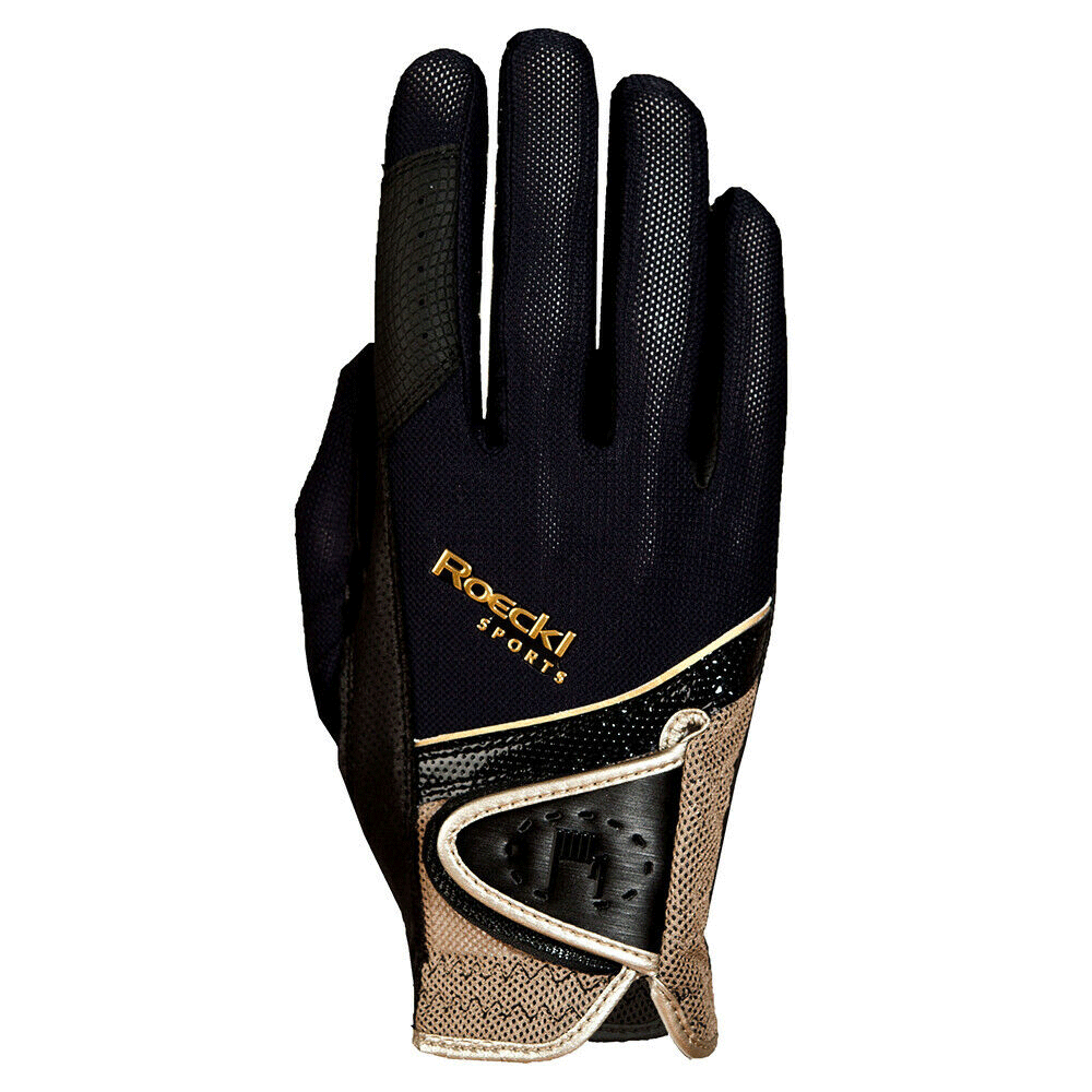 The Roeckl Ladies Madrid Gloves in Gold#Gold