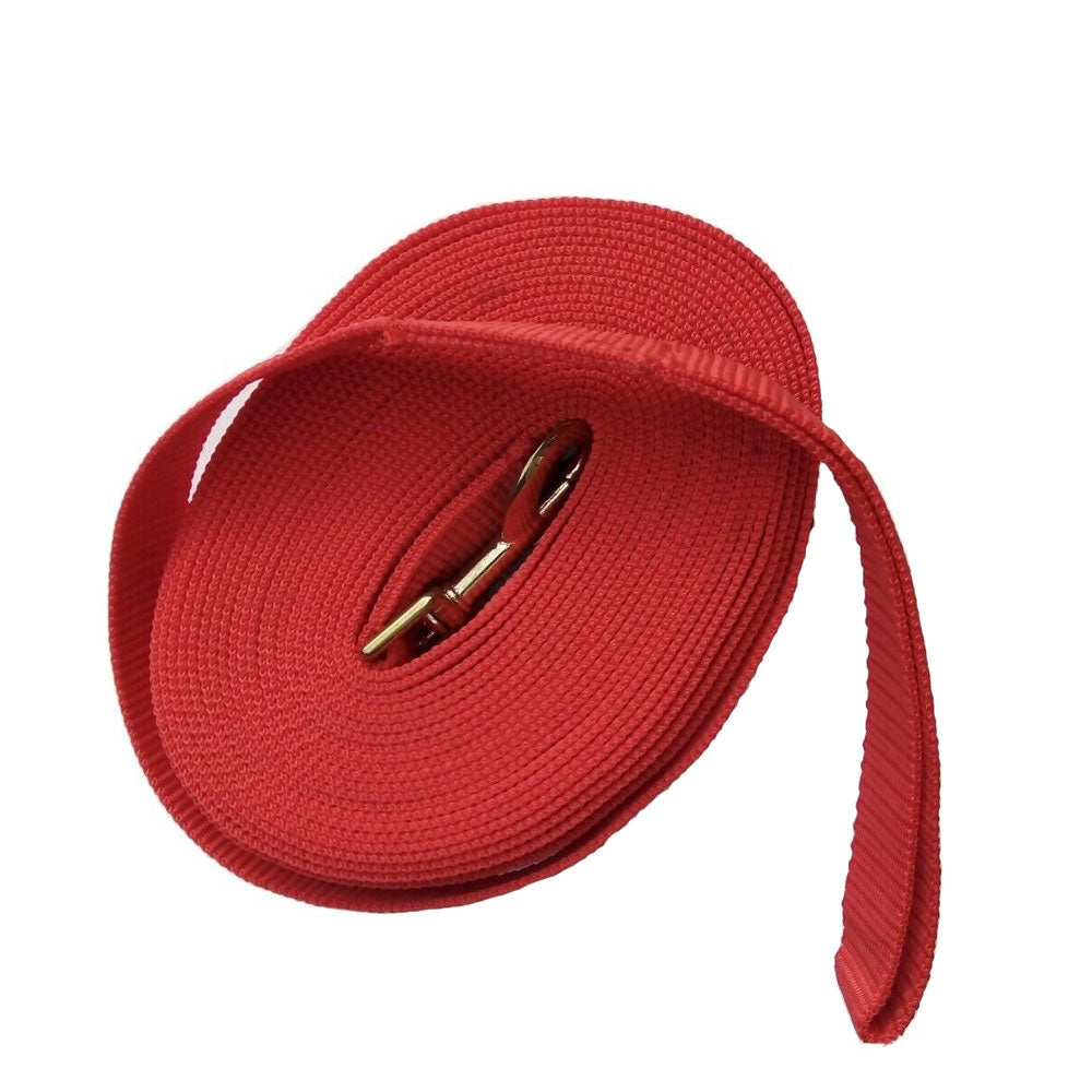 The Kincade 8 Metre Cotton Lunge Rein in Red#Red
