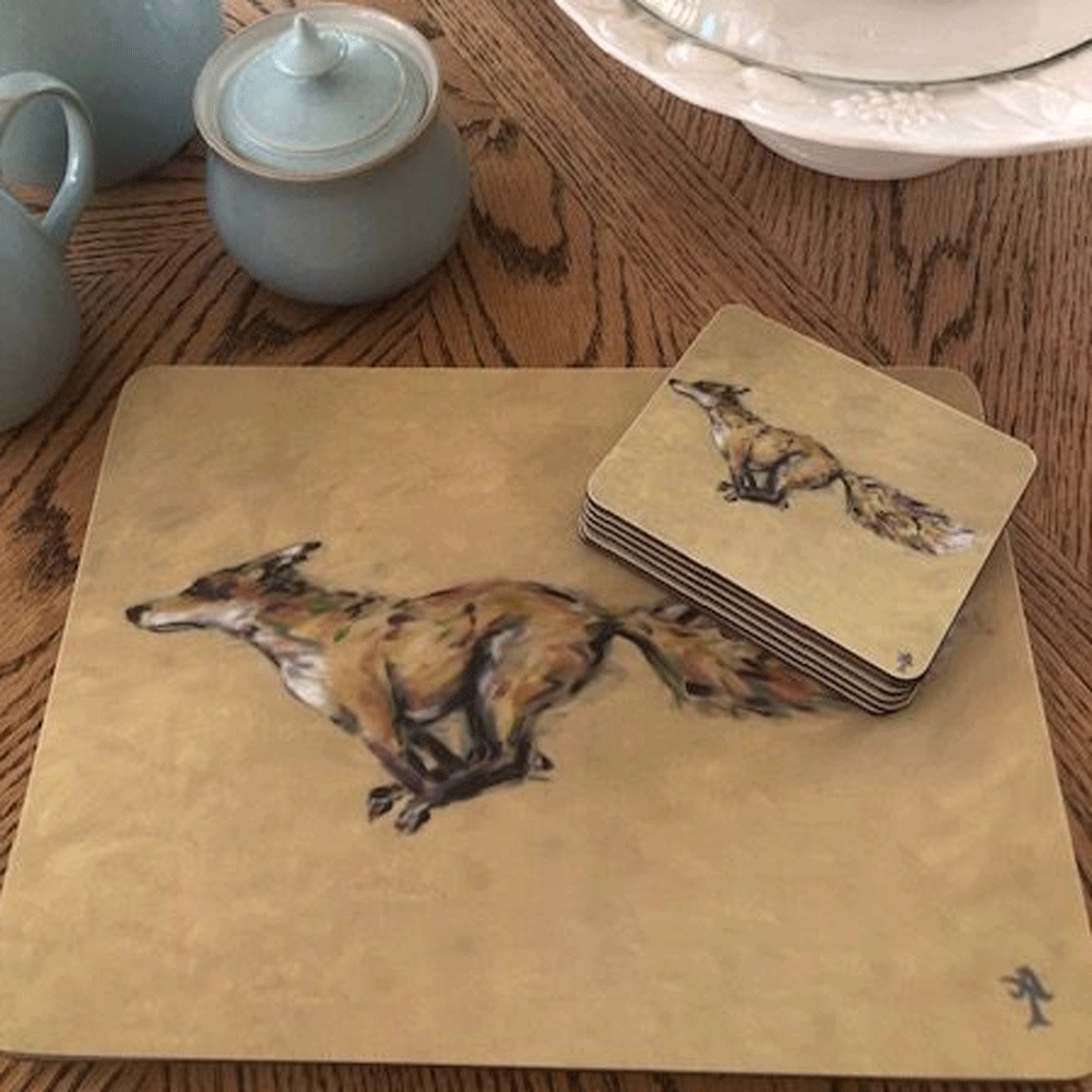 Anna Thompson Foxy Veronica Set of 4 Coasters