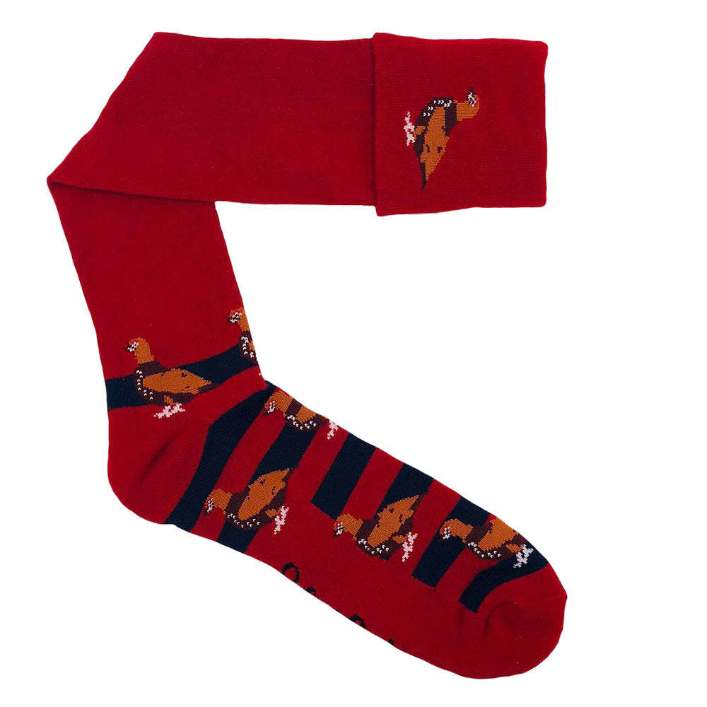 The Shuttle Socks Mens Shooting Socks Grouse in Red#Red