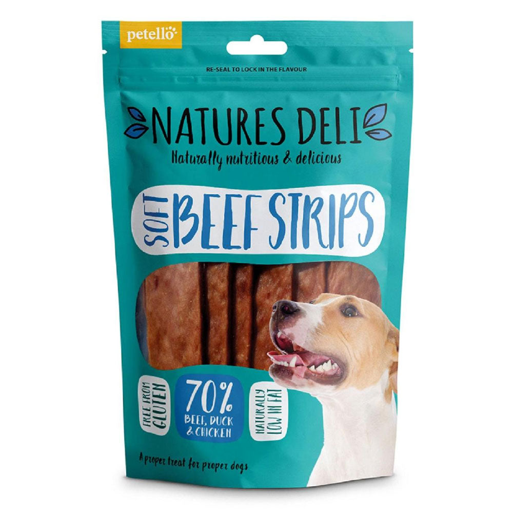 Natures Deli Soft Beef Strips 100g