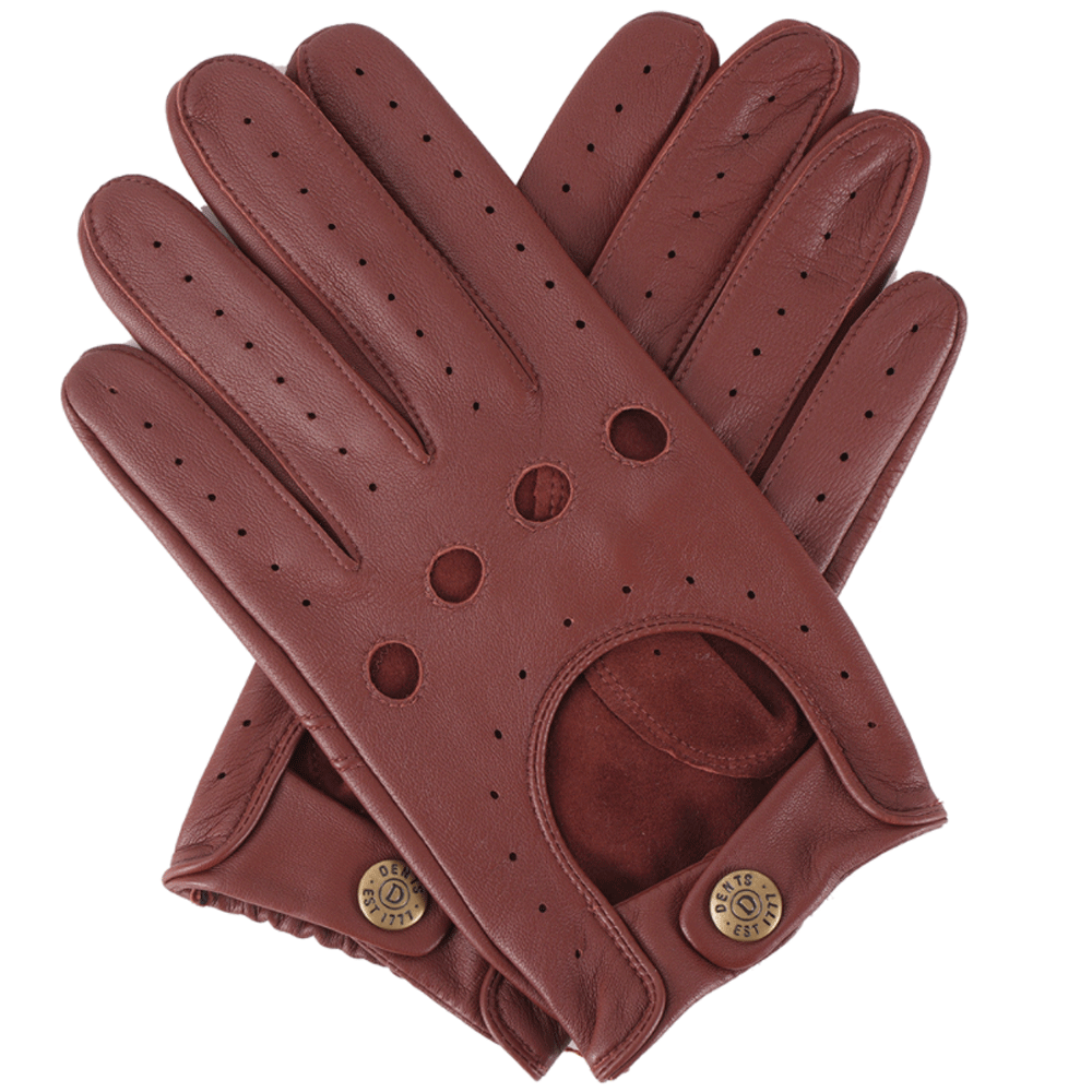 The Dents Mens Delta Driving Gloves in Tan#Tan