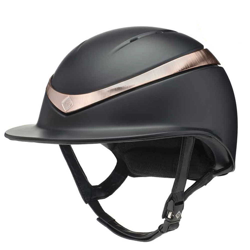 The Charles Owen Halo Riding Hat in Rose Gold#Rose Gold