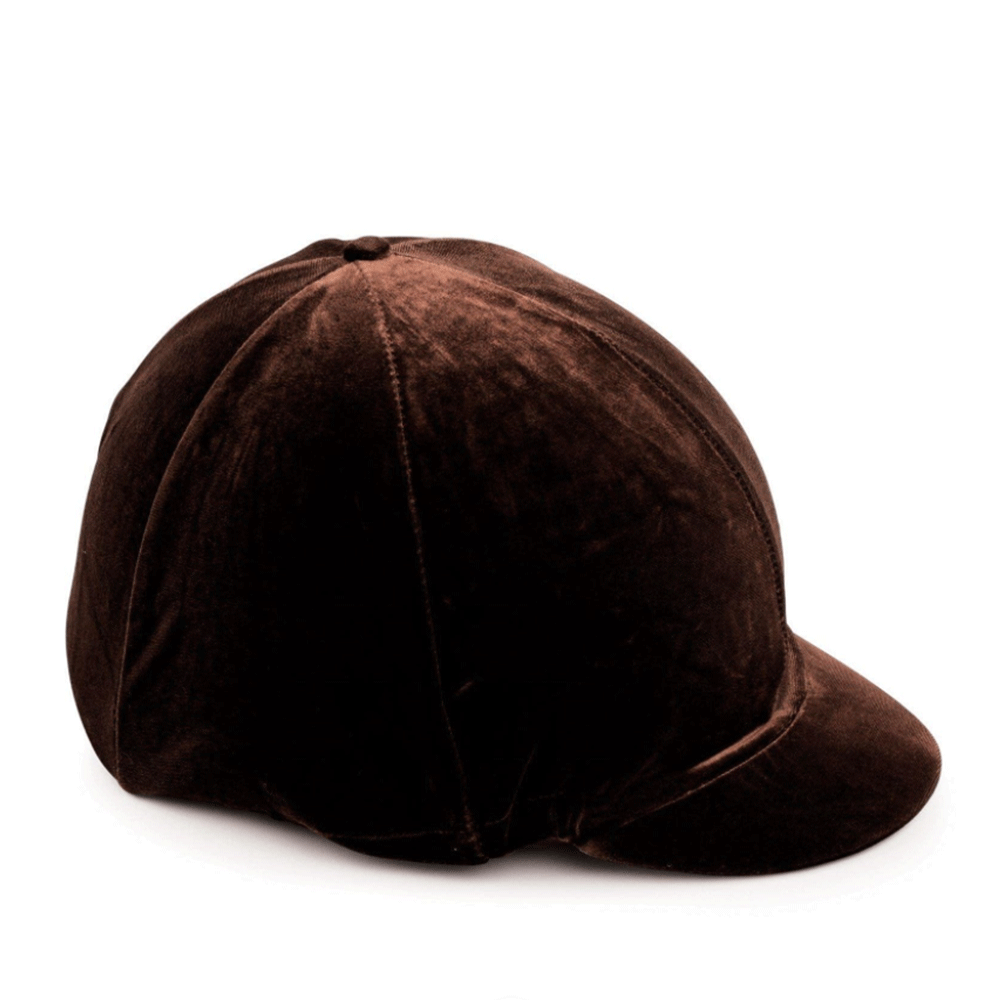 The Shires Velveteen Hat Cover in Brown#Brown