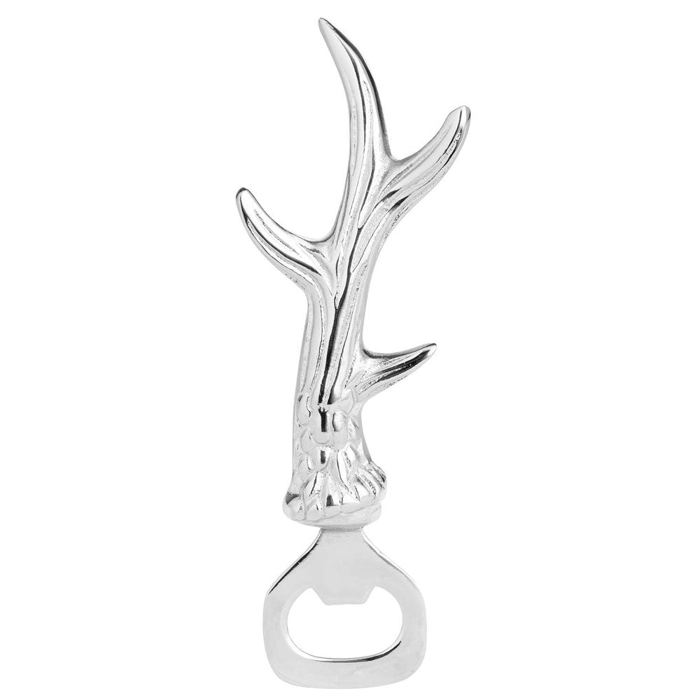The Millbry Hill Silver Nickel Antler Bottle Opener in Silver#Silver