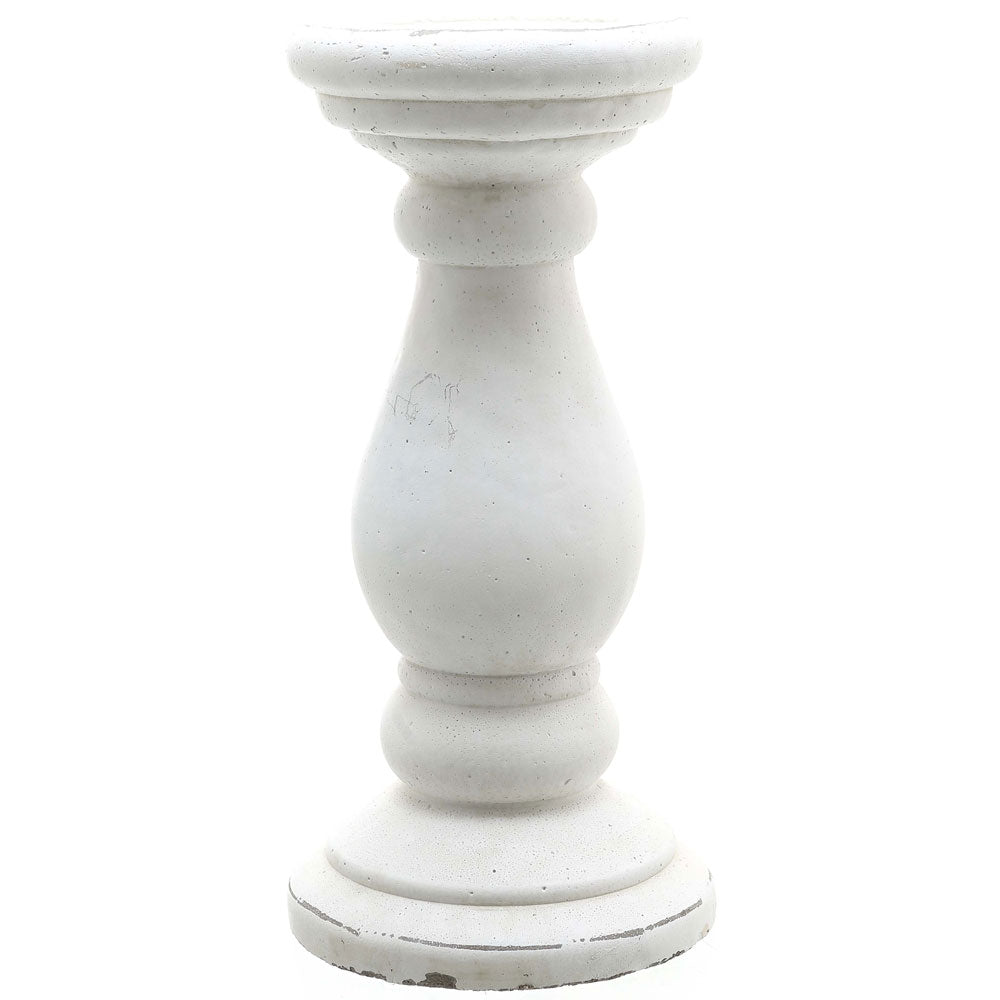 Millbry Hill Large Matt White Ceramic Candle Holder