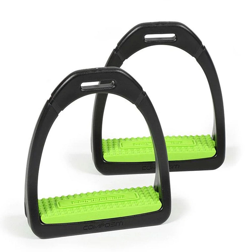 The Shires Childrens Compositi Premium Profile Stirrups in Green#Green