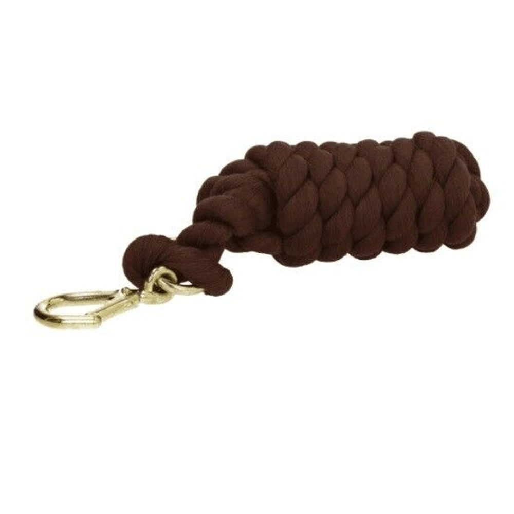 The Shires Plain Headcollar Lead Rope in Chocolate#Chocolate