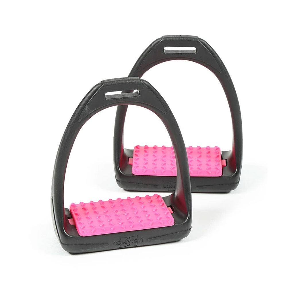 The Shires Childrens Compositi Premium Profile Stirrups in Pink#Pink