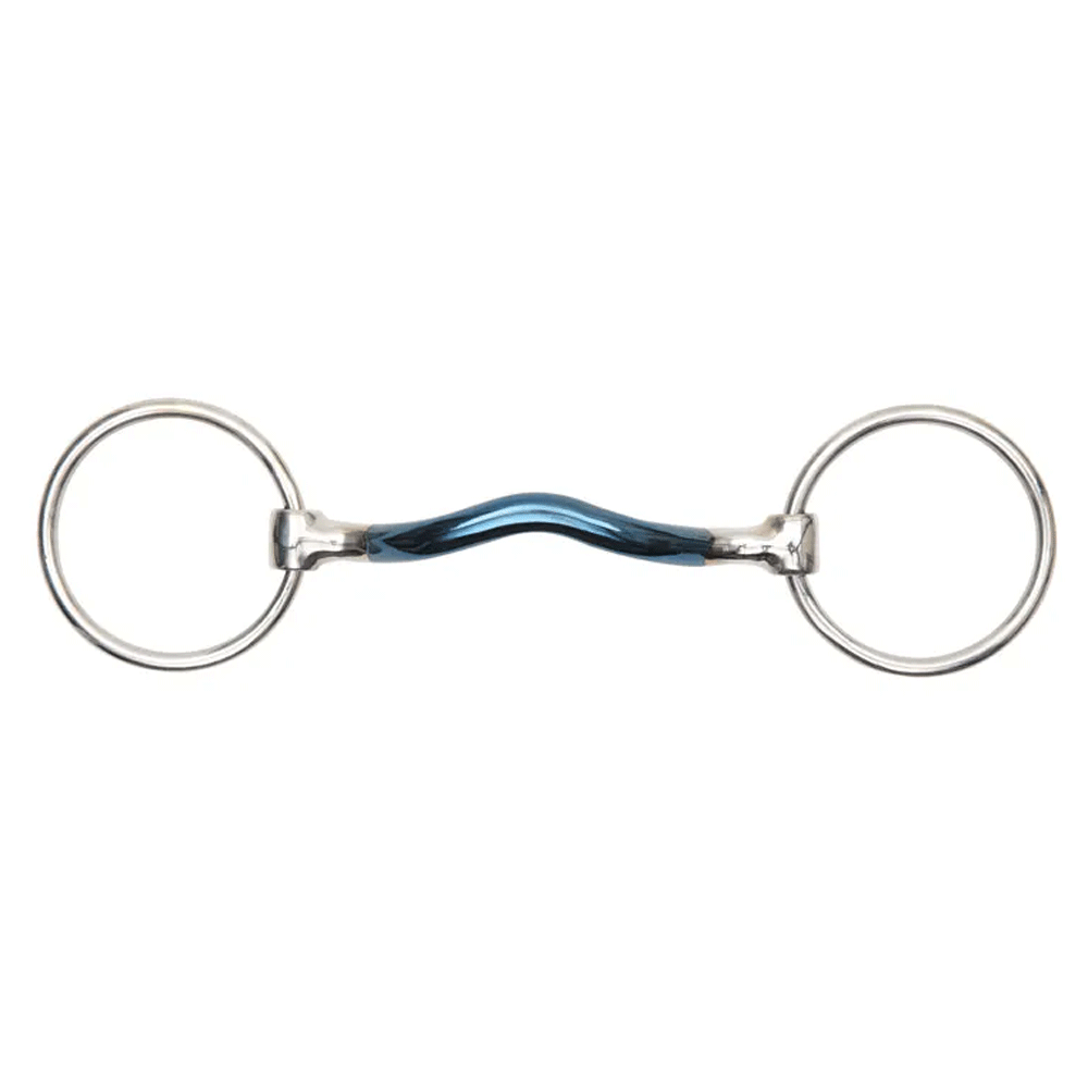 The Shires Blue Sweet Iron Loose Ring with Mullen Mouth in Blue#Blue