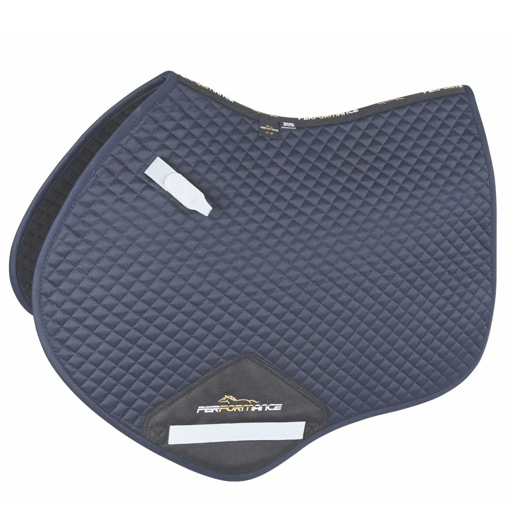 The Shires Performance Jump Saddlecloth in Navy#Navy
