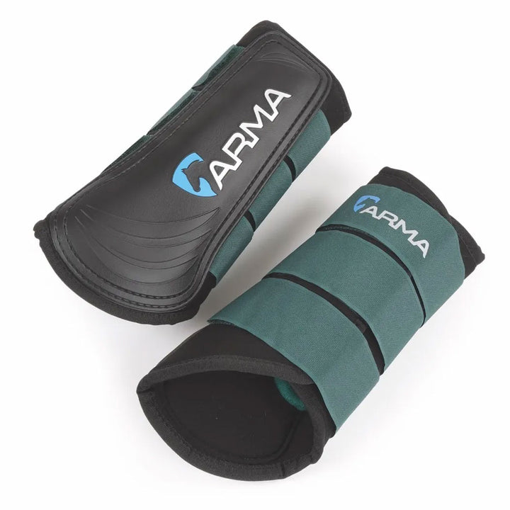 The Shires Arma Neoprene Brushing Boots in Green#Green