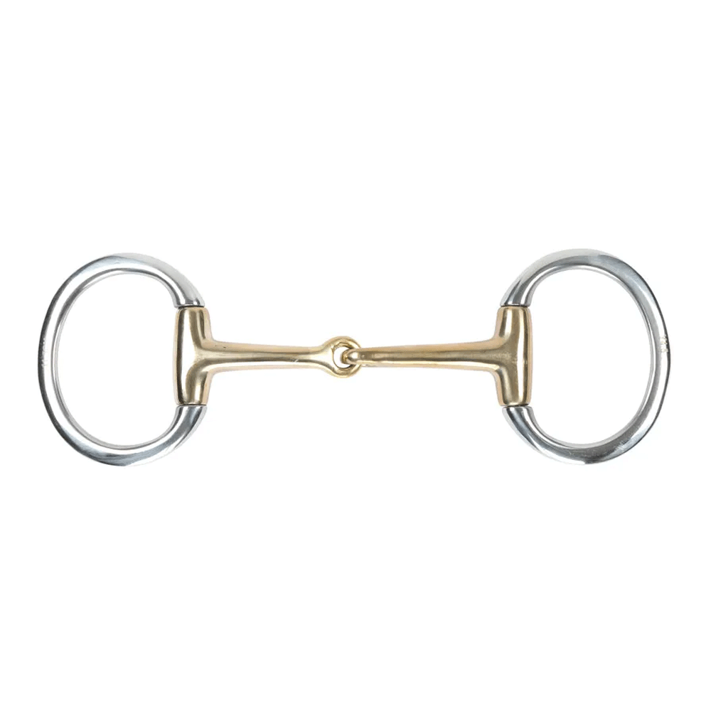 The Shires Brass Alloy Flat Ring Eggbutt in Brass#Brass