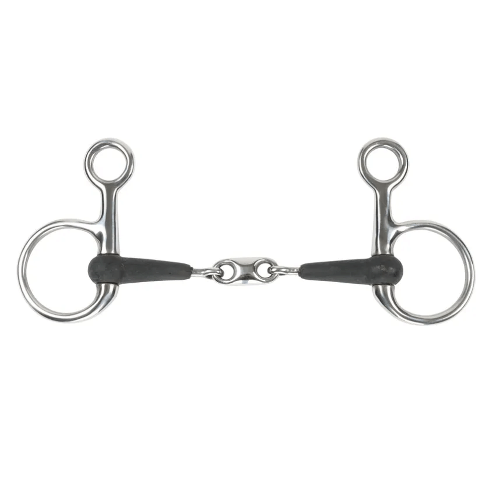 Shires Equikind+ Hanging Cheek Peanut Link Bit 4.5 inch