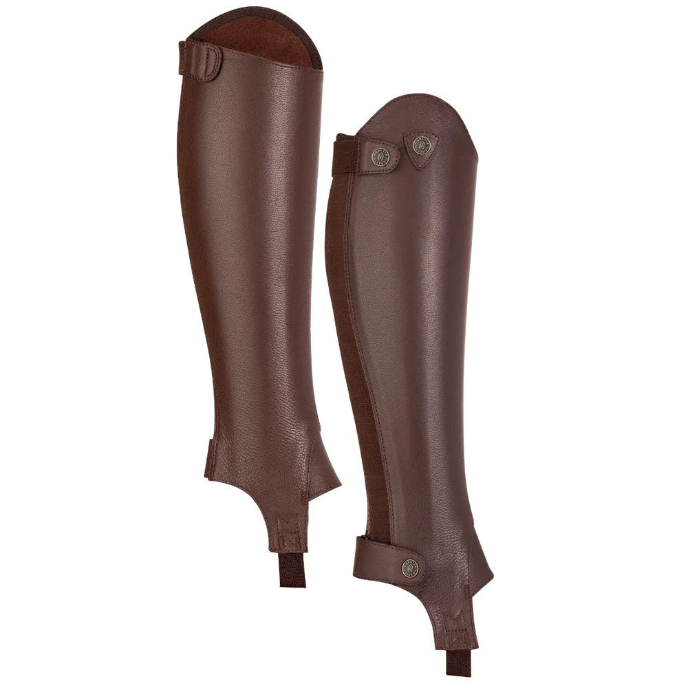 The Moretta Adults Leather Gaiters in Brown#Brown