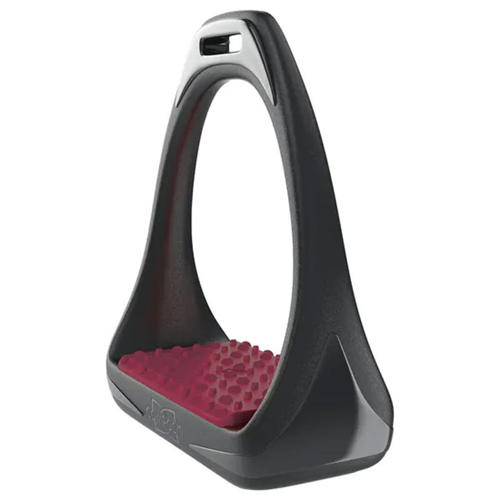 The Shires Compositi Reflex Stirrups in Burgundy#Burgundy