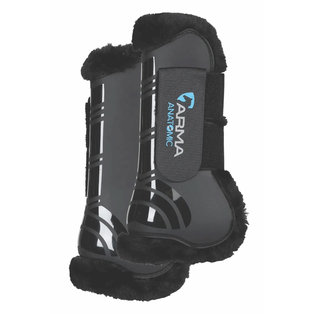 The Shires ARMA SupaFleece Tendon Boots in Black#Black