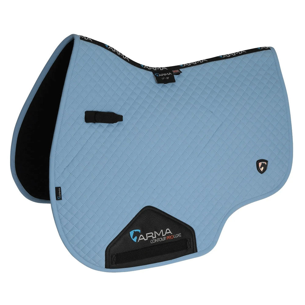 The Shires ARMA Luxe Cotton Saddlecloth in Light Blue#Light Blue