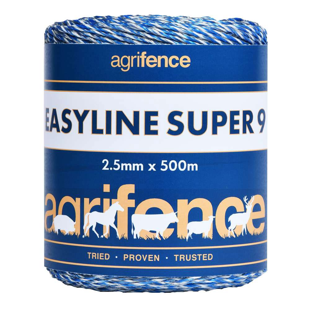 Agrifence Easyline SUPER 9 White Polywire x 250m