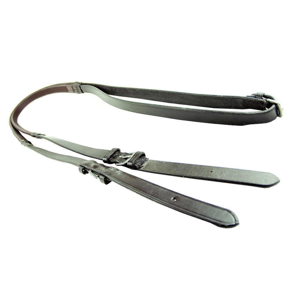 The Dever Flat Race Reins in Brown#Brown