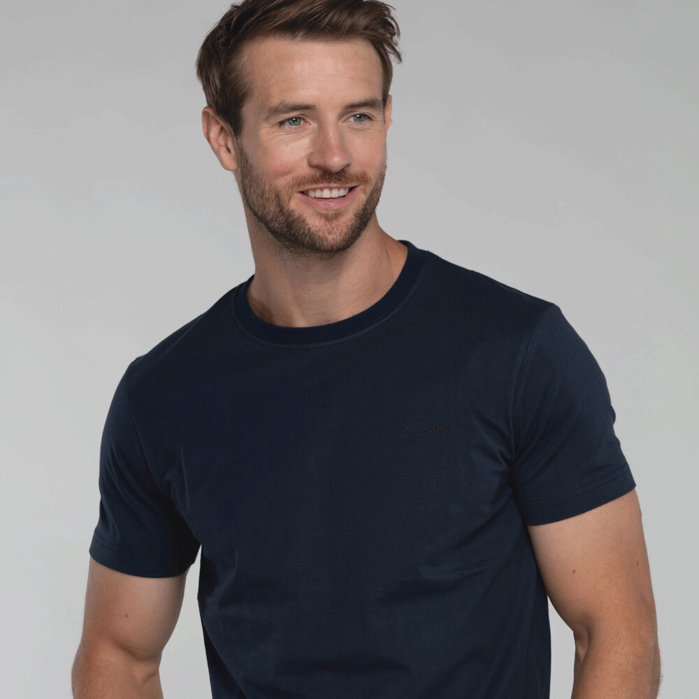 The Schoffel Mens Trevone T Shirt in Navy#Navy