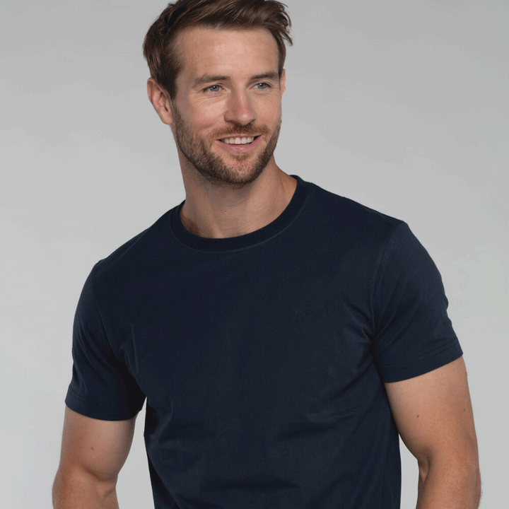 The Schoffel Mens Trevone T Shirt in Navy#Navy