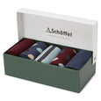 The Schoffel Mens Bamboo Sock Gift Box (Box of 5) in Cream Stripe#Cream Stripe