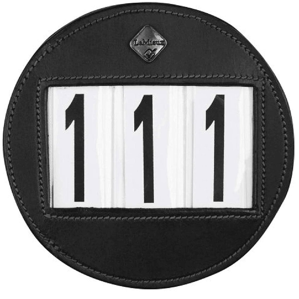 The LeMieux Bridle Round Number Holder in Black#Black