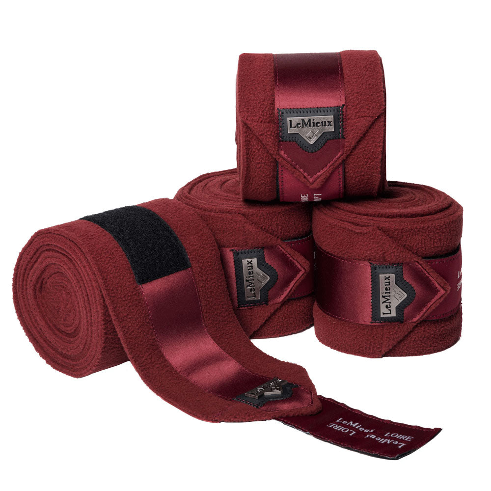 The LeMieux Loire Satin Polo Bandages in Rioja#Rioja
