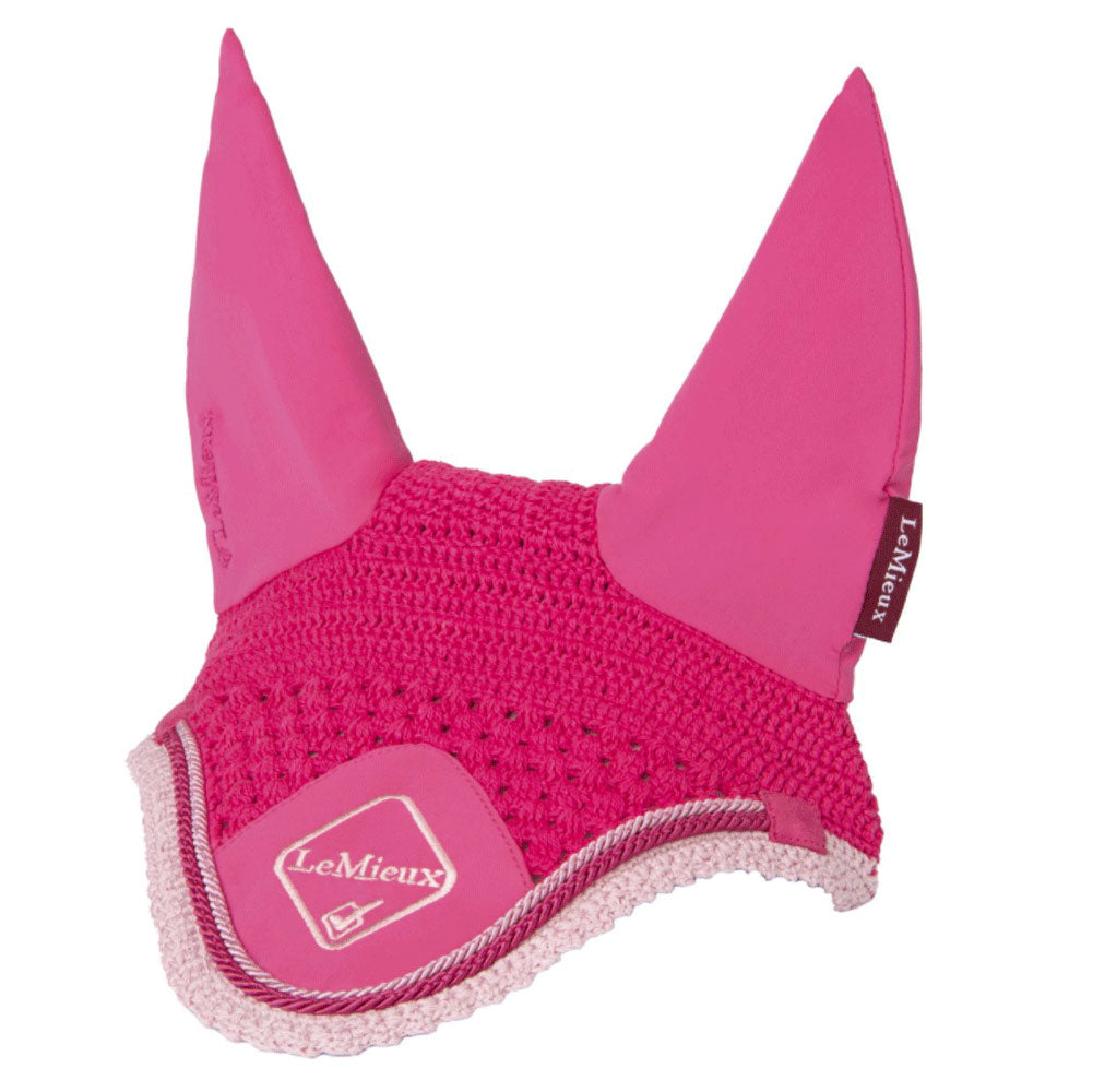 The LeMieux Classic Lycra Fly Hood in Watermelon#Watermelon