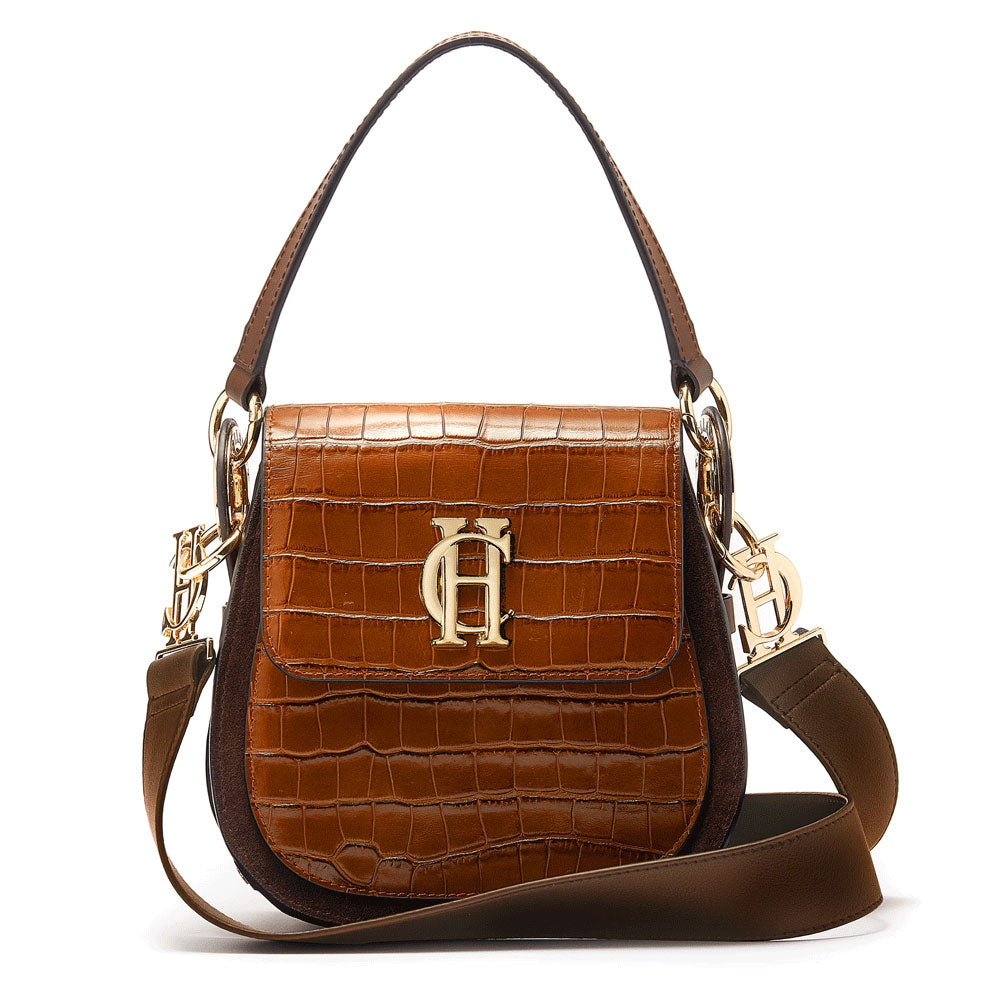 The Holland Cooper Ladies Chelsea Saddle Bag in Tan#Tan