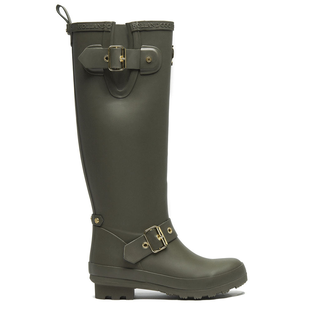The Holland Cooper Ladies Sherpa Lined Regency Wellington in Green#Green