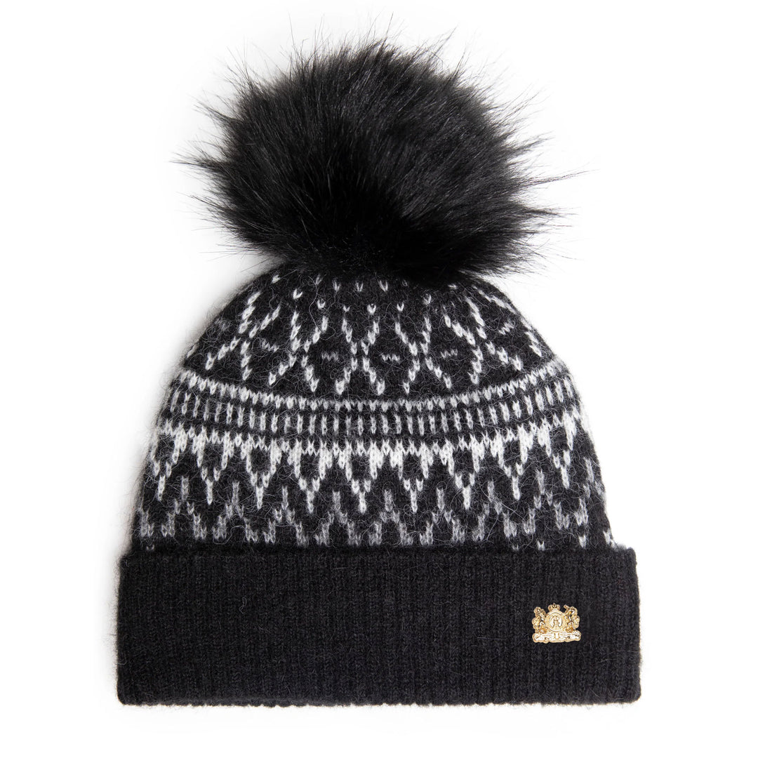 Holland Cooper Ladies Fairisle Bobble Hat