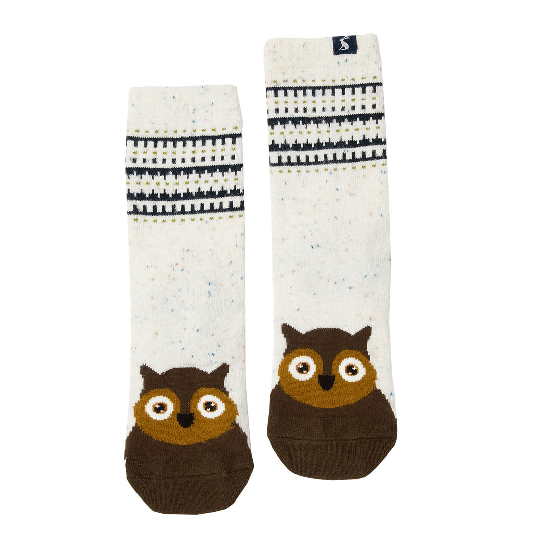 The Joules Ladies Warmley Fluffy Socks in Cream#Cream