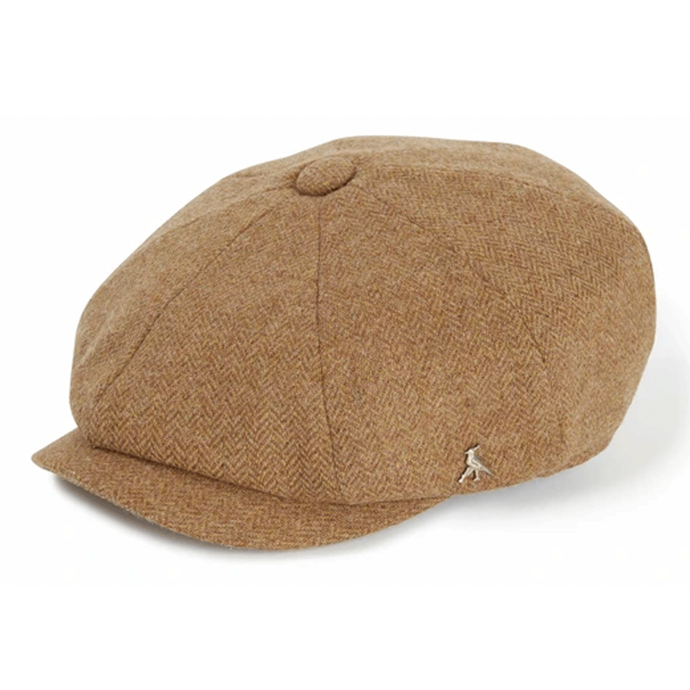 The Hicks & Brown Felsham Tweed Baker Boy Cap in Brown#Brown